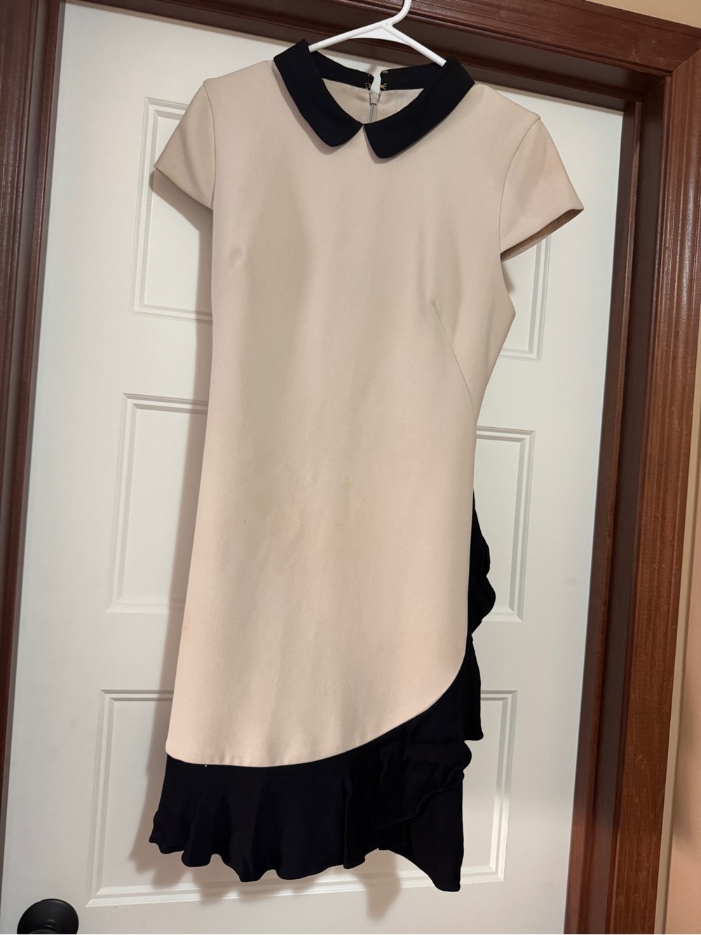 kate spade Cream Midi Dress with Black Peter Pan Collar